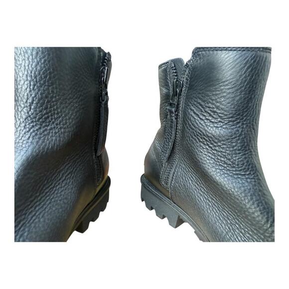 Sorel Phoenix Waterproof Black Leather Bootie Women size 8 - Picture 4 of 8